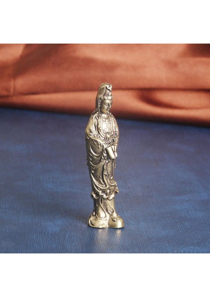 Antika Bakır Buda Guanyin Bodhisattva Heykeli Ev Dekorasyonu El Sanatları Oturma Odası Buda Figürleri Süsler Jessica (Yurt Dışından)