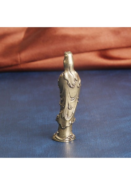 Antika Bakır Buda Guanyin Bodhisattva Heykeli Ev Dekorasyonu El Sanatları Oturma Odası Buda Figürleri Süsler Jessica (Yurt Dışından) modelleri