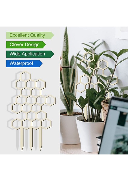 Saksı Bitkileri Için Kafes Bitki Kafes Kapalı Ahşap Petek Şekli Çiçek Ste Mj (Yurt Dışından) indirimleri