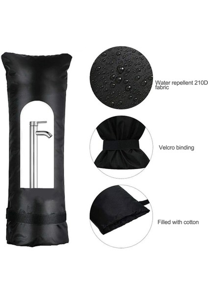 Kış Için Dış Mekan Musluk Kapakları-1 x Musluk Için Antifriz Kapağı-Siyah (Yurt Dışından)