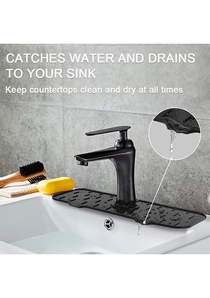 Mutfak Renkli Silikon Musluk Ped Lavabo Sıçrama Drenaj Mad Banyo Tezgahı Koruyucu Sabunluk Hızlı Kuru Tepsi Aksesuarları (Yurt Dışından) indirimleri