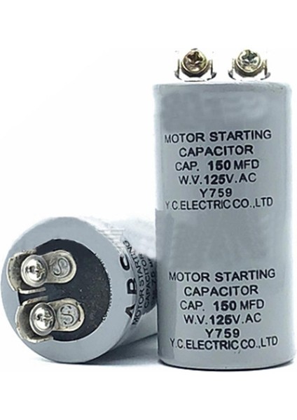Silindir 150MFD 125VAC Motor Çalıştırma Çalıştırma Kondansatörü (Yurt Dışından)