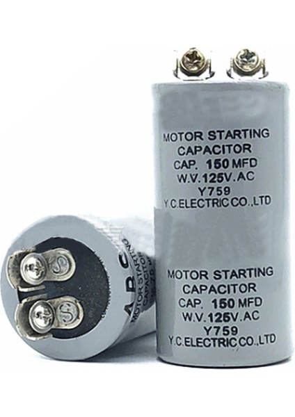 Silindir 150MFD 125VAC Motor Çalıştırma Çalıştırma Kondansatörü (Yurt Dışından)