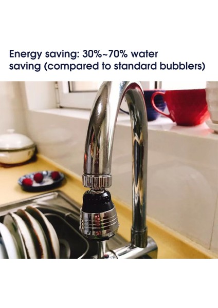 Musluk Memesi Havalandırıcı Püskürtücü Su Tasarrufu Sağlayan Mutfak Musluk Kabarcık Su Tasarrufu 360° Döner Musluk Filtresi Su Musluk Memesi 1 Adet (Yurt Dışından) fırsatları