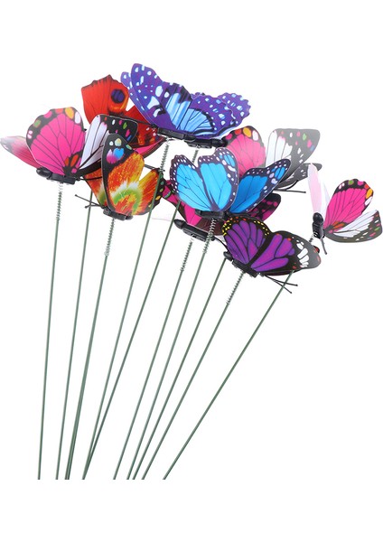 10 Adet Kelebekler Bahçe Yard Ekici Renkli Açık Dekor Saksılar Dekor Mj (Yurt Dışından) fırsatları