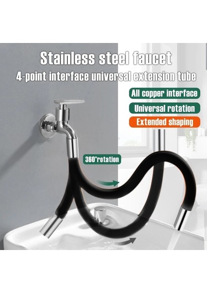 Evrensel Musluk Uzatma Genişletici 360 ° Dönme Ayarı Sıçramaya Dayanıklı Uzatma Tüpü Mutfak Banyo Musluklar Meme Adaptörü (Yurt Dışından) indirimleri