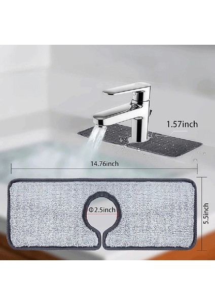 Zoroom 6 Adet Musluk Emici Mat Lavabo Mikrofiber Musluk Sıçrama Koruma Pedi Tezgah Su Lekeleri Önleyici Mutfak Banyo Için (Yurt Dışından) indirimleri