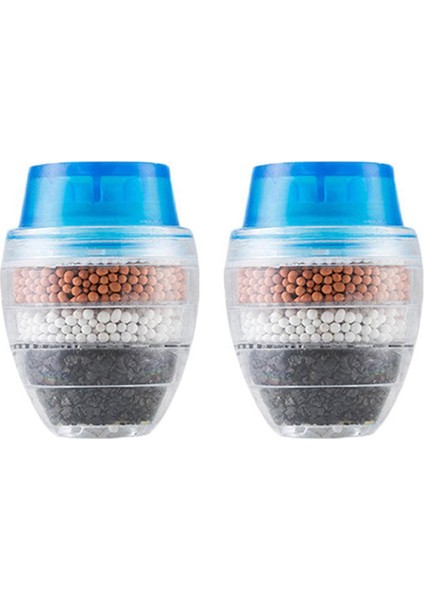 Xhhdqes 2x Aktif Caon Musluk Filtresi Musluk Memesi Su Filtresi Mutfak Musluk Ev Kullanımı Için 5 Katmanlar Filtre Arıtma (Mavi) (Yurt Dışından)