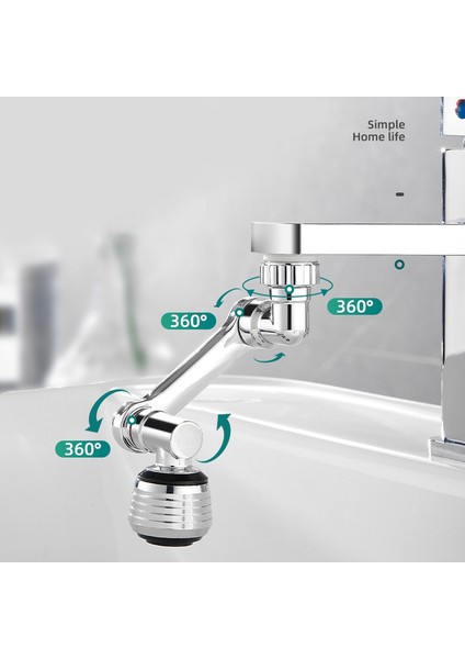 1-360° Evrensel Dönebilen Musluk Püskürtme Kafası Paketi Çift Atık Lavabo Mutfak Robot Kolu Uzatma Musluklar Havalandırıcı Fıskiye Memesi (Yurt Dışından) fiyatları
