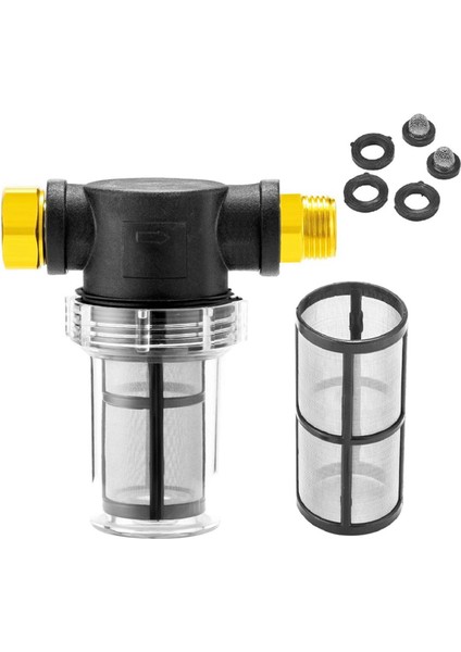 Sedit Filtre Ataşmanı Bahçe Hortumu Giriş Basınç Savaşı Dış Mekan Bahçe Suyu Için (100 Mesh Elek) + Ekstra 100MESH Filtre, 3 Og 2 Filtre Hortumu Savaşı (Yurt Dışından)