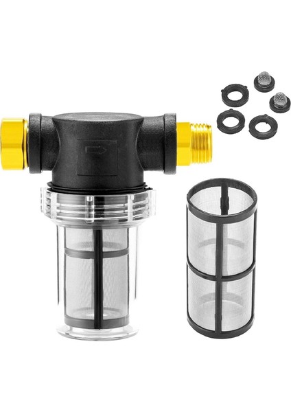 Sedit Filtre Ataşmanı Bahçe Hortumu Giriş Basınç Savaşı Dış Mekan Bahçe Suyu Için (100 Mesh Elek) + Ekstra 100MESH Filtre, 3 Og 2 Filtre Hortumu Savaşı (Yurt Dışından)