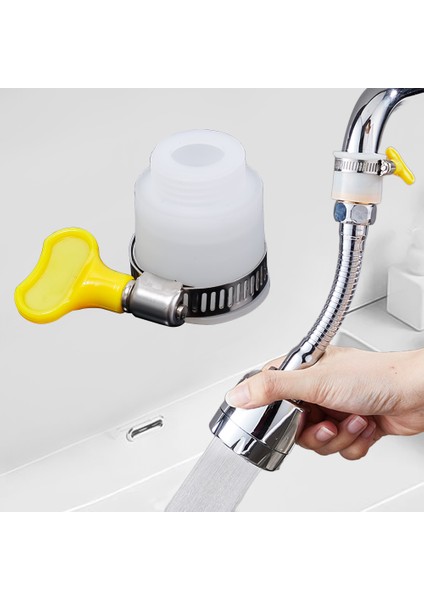 20MM Evrensel Musluk Arayüzü 4 Nokta Kaba Diş Adaptörü Mutfak Banyo Musluk Dönüştürücüler 1 Adet (Yurt Dışından)