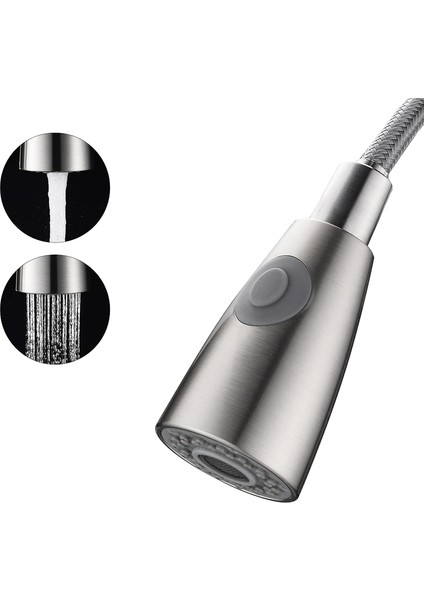 Mutfak Lavabo Sı Yedek Parçalar Ll Aşağı Musluk Püskürtme Başlığı, Yalnızca G1/2 Konektörü Için, Brud Nikel Kaplama (Yurt Dışından) modelleri