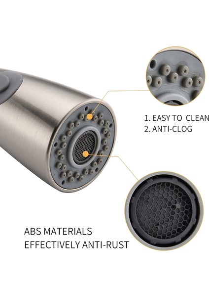 Mutfak Lavabo Sı Yedek Parçalar Ll Aşağı Musluk Püskürtme Başlığı, Yalnızca G1/2 Konektörü Için, Brud Nikel Kaplama (Yurt Dışından) indirimleri