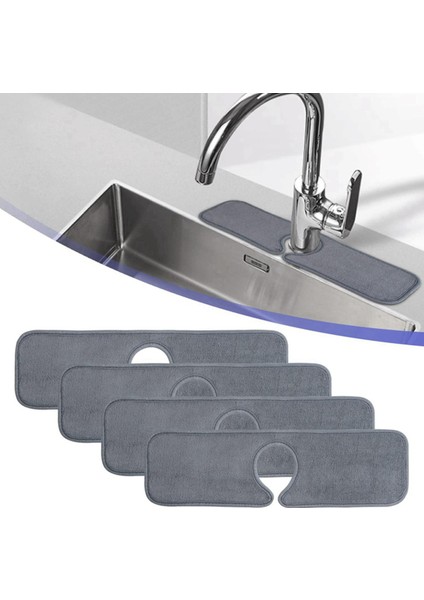 Lkpcıgcxm 4 Adet Musluk Sıçrama Yakalayıcı, Mutfak Musluk Emici Mat, Lavabo Sıçrama Koruma Musluk, Lavabo Damlama Yakalayıcı Kurutma Mat Rafları (Yurt Dışından)