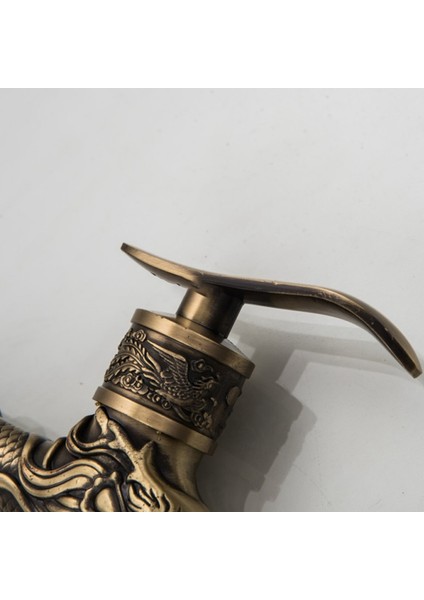 Antik Bronz Bibcock Bahçe Duvara Monte Dekoratif Musluk Ev Kullanımı Küçük Tek Delik Açık Su Musluk Çinko Alaşımı (Yurt Dışından)