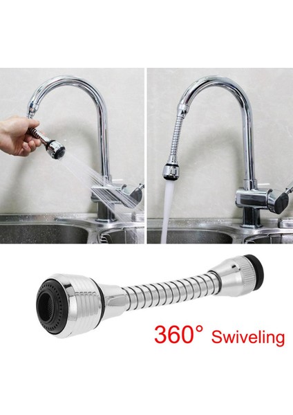 Paslanmaz Çelik 360 Derece Dönebilen Ater Tasarruf Musluk Dokunun Havalandırıcı Musluk Memesi Filtre Ater Musluk Fıskiye Havalandırıcı (Yurt Dışından)