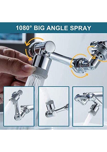 Evrensel Musluk Uzatıcıları 1080 Derece Musluk Havalandırıcı Tekli (Yurt Dışından) fiyatları