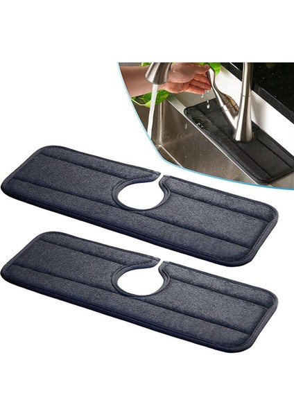 Srıwen 8 Adet Musluk Emici Ped Lavabo Sıçrama Kapağı Mikrofiber Musluk Sıçrama Kapağı Mutfak Banyo Tezgahı Koruma Pedi (Yurt Dışından)