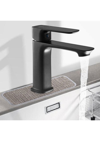 Lavabo Sıçrama Koruması-4 * Musluk Pedi-Kahve Rengi (Yurt Dışından)