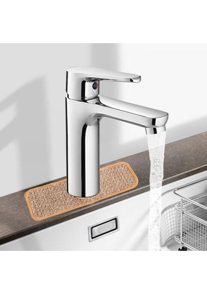 Lavabo Sıçrama Koruması-4 * Musluk Pedi-Kahve Rengi (Yurt Dışından) fiyatları