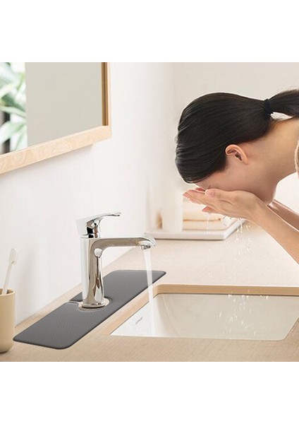 Lavabo Sıçrama Koruması-1 x Musluk Pedi-Gri (Yurt Dışından) modelleri