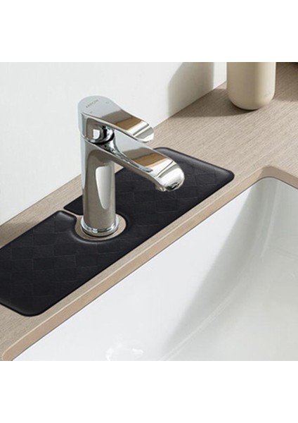 Lavabo Sıçrama Koruması-1 x Musluk Pedi-Gri (Yurt Dışından) indirimleri