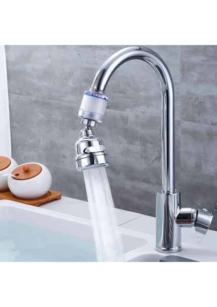 Musluk Için 360° Dönen Nozul Üç Su Çıkış Yöntemi Mutfak ve Banyo Için Filtre Mikser Havalandırıcılı Su Musluğu Nozulu (Yurt Dışından)