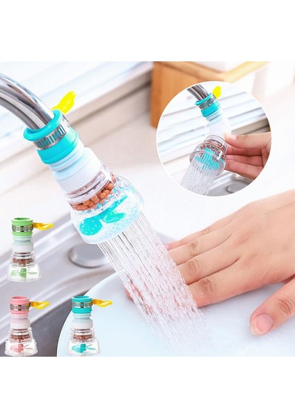 Superman Store* Universal Musluk Suyu Musluk Başlığı Döner Su Arıtma Cihazı Aktif Karbon Filtre (Yurt Dışından)