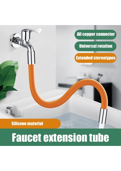 Superman Store* Evrensel Uzatma Tüpü 360 Derece Musluk Püskürtücü Uzatma Hortumu Esnek (Yurt Dışından)