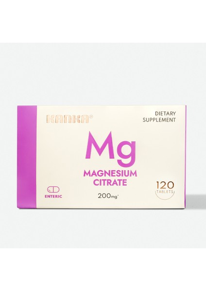 Magnezyum Sitrat - Magnesium Citrate 120 Enterik Tablet