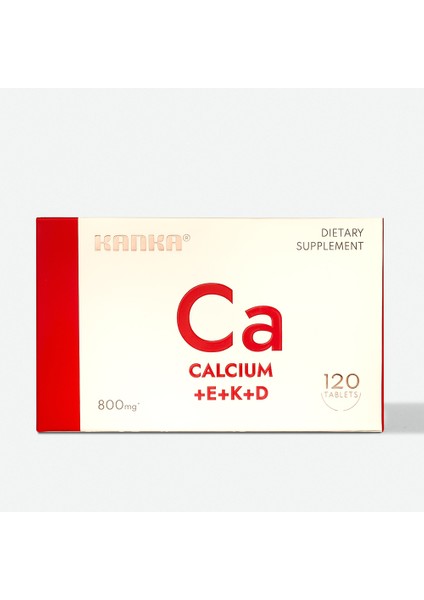 Kalsiyum (Calcium) Vitamin E, K ve D Vitamini 120 Enterik Tablet (2 Aylık Kullanım)