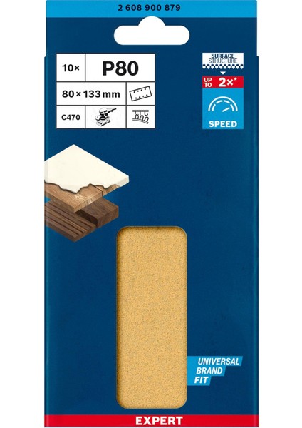 Expert C470 Zımpara Kağıdı 80X133MM 80 Kum 8 Delik 10LU fiyatları