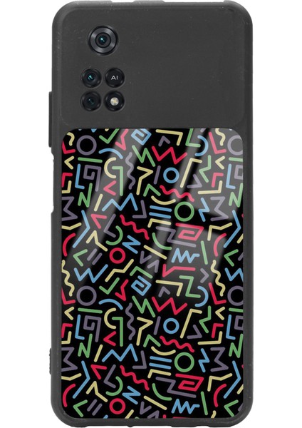 Xiaomi Poco M4 Pro Geometrik Renkler Tasarımlı Glossy Telefon Kılıfı