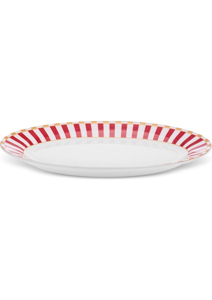 Linea New Year Yılbaşı Kayık Tabak 20 cm Kırmızı
