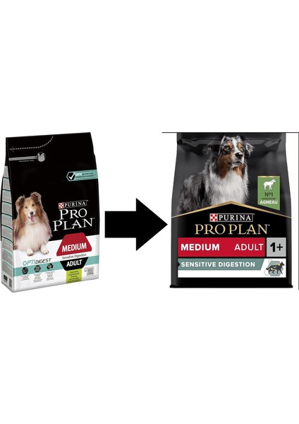 Ty Pro Plan Medium Kuzu Etli Orta Irk Yetişkin Köpek Maması 14 kg