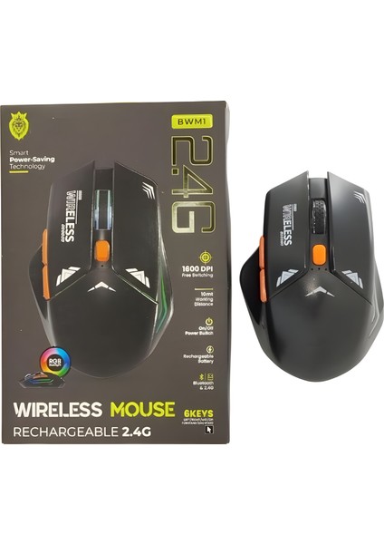 Kablosuz 2.4g Rgb Renkli Şarj Edilebilinir 1600 Dpı Wireless Mouse indirimleri
