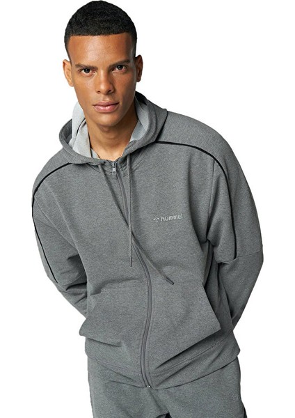 Hmlissina Zip Hoodie Erkek Gri Sweatshirt 921695-2833