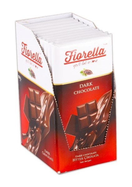 Fiorella Bitter Çikolata Tablet 80 Gr. 10'lu (1 Kutu) modelleri