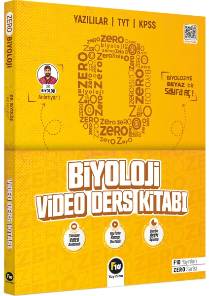 F10 Yayınları Dr. Biyoloji Barış Hoca Zero Serisi Biyoloji Video Ders Kitabı