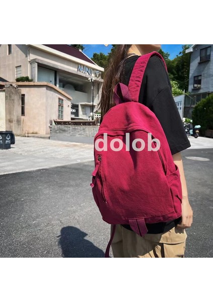 Retro Yıkanmış Kanvas Büyük Kapasiteli Sırt Ortaokul ve Lise Üniversite Öğrencisi Okul Kadın Açık Hava Seyahati Sırt Çantası (Yurt Dışından) fiyatları