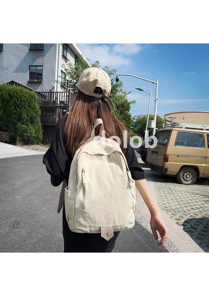 Retro Yıkanmış Kanvas Büyük Kapasiteli Sırt Ortaokul ve Lise Üniversite Öğrencisi Okul Kadın Açık Hava Seyahati Sırt Çantası (Yurt Dışından) indirimleri