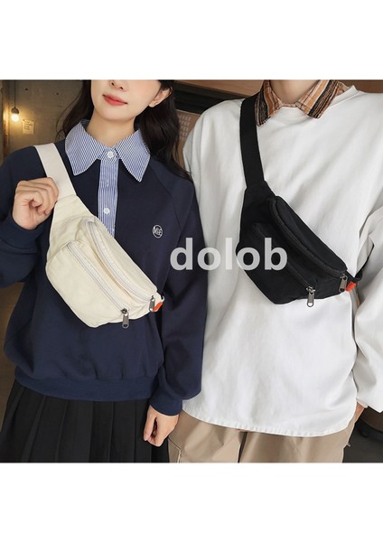 Kadın Crossbody Yıkanmış Kanvas Kadın Düz Renk Omuzdan Askili Edebi Rahat Göğüs Çanta (Yurt Dışından) modelleri