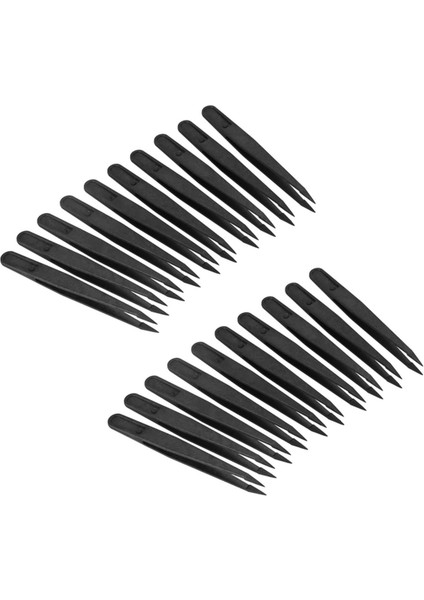 20 Adet Siyah Plastik Uçlu Başlık Anti Statik Cımbız 12CM Uzunluk (Yurt Dışından)