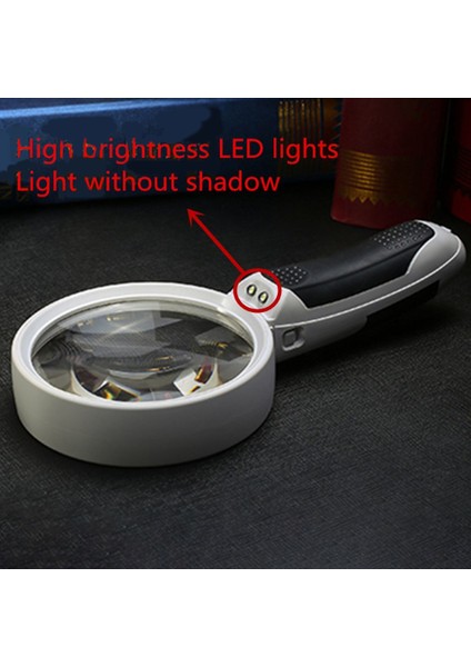 LED Işıklarla 20 Kez Okumak Için El Tipi Optik Büyüteç Arkadan Aydınlatmalı Büyüteç (Yurt Dışından) modelleri