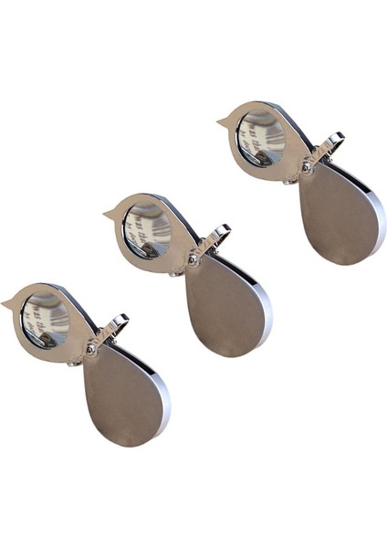 Xhhdqes 3 Adet 30MM 3x Cep Katlanır Büyüteç Okuma Büyüteç Büyüteç Anahtarlık Gümüş (Yurt Dışından) fiyatları
