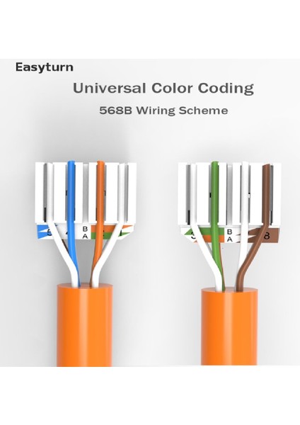 Easyturn CAT6A/7 Kablo Uzatma Bağlantı Adaptörü Bağlantı Kutusu RJ45 Lan Kablo Konnektörü Et (Yurt Dışından) indirimleri