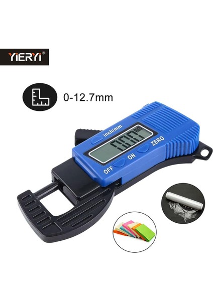Yıeryı Kalınlık Ölçer 0-12.7mm Dijital Kalınlık Kaliper Genişlik Ölçme Aracı Küçük Ürün Ölçümü Için (Yurt Dışından)
