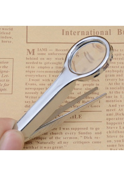 【eğlenceli Canlı】 Taşınabilir Boyut Çok Fonksiyonlu 10X Büyüteç Paslanmaz Çelik Büyüteç Cımbız El Tamir Büyüteç Aracı (Yurt Dışından) fiyatları