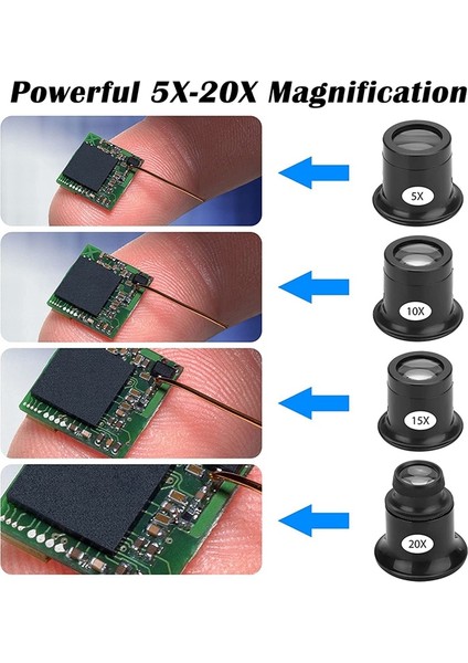 Xhhdqes 4 Adet Büyüteç Gözlük Büyüteç Seti 5x 10X 15X 20X Izle Onarım Büyüteç Büyüteç Seti Büyüteç Saat Takı Için (Yurt Dışından) fırsatları